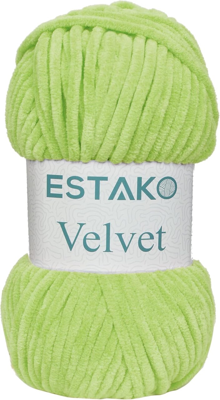 4724.41 Inches - Velvet Chenille Blanket Yarn for Crocheting(1950 - Pistachio)